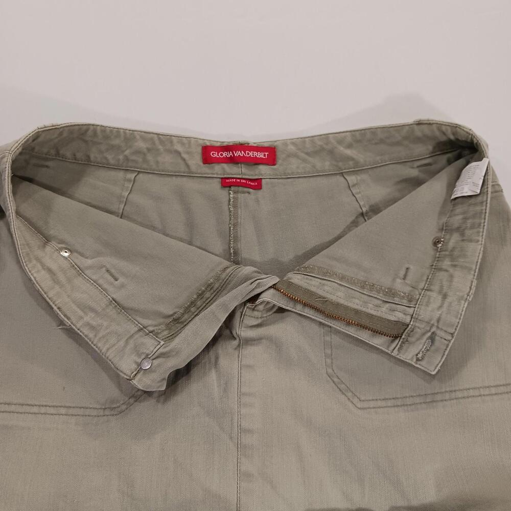 Gloria Vanderbilt RN#89828 Women's Beige/Khaki Cotton Blend Denim Skort Size 12 - Picture 12 of 16